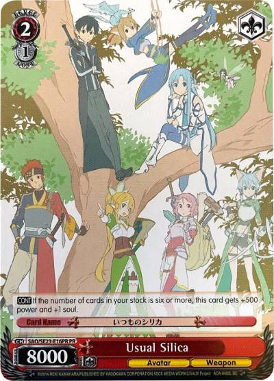 Usual Silica Alternate Art Promo SAO/SE23-E16PR PR Sword Art Online II Card