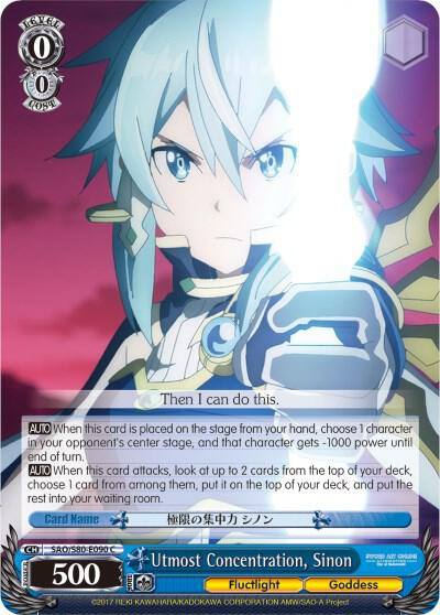 Utmost Concentration Sinon SAO/S80-E090 C Sword Art Online -Alicization- Vol.2 Card
