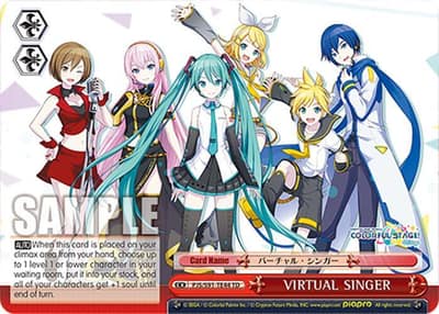 VIRTUAL SINGER PJS/S91-TE44 TD HATSUNE MIKU: COLORFUL STAGE! Weiss Schwarz card