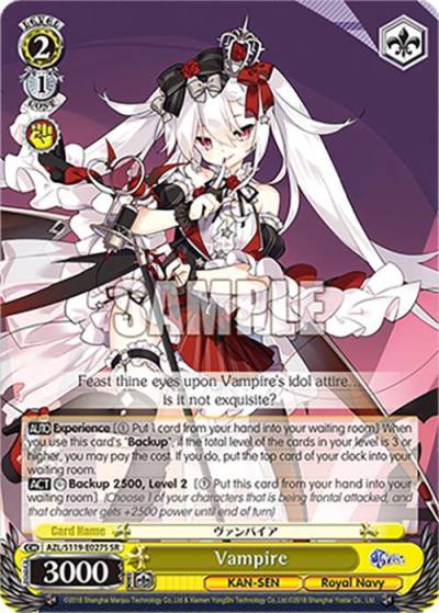 Vampire SR AZL/S119-E027S SR Azur Lane Vol. 2 Card