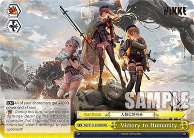Victory to Humanity RRR NIK/S117-E029R RRR GODDESS OF VICTORY: NIKKE Card