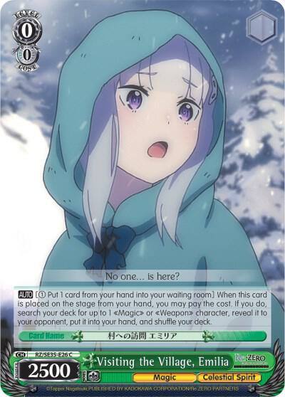 Visiting the Village Emilia Parallel Foil RZ/SE35-E26 C Re:ZERO: The Frozen Bond Card