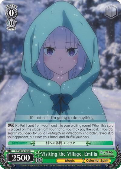 Visiting the Village Emilia RZ/SE35-E26 C Re:ZERO: The Frozen Bond Card