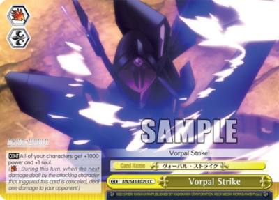 Vorpal Strike AW/S43-E029 CC Accel World -Infinite Burst- Card