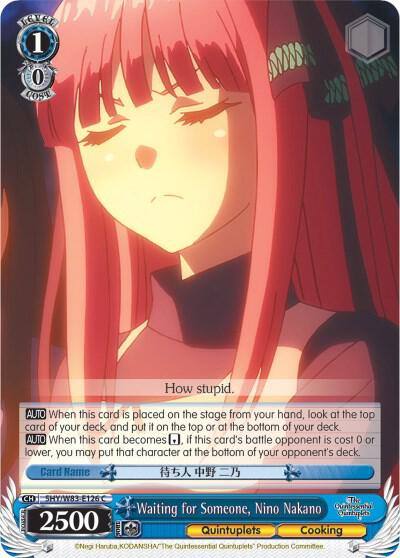 Waiting for Someone Nino Nakano 5HY/W83-E126 C The Quintessential Quintuplets Card