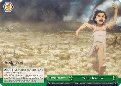 War Heroine RRR AOT/SX04-T10R RRR Attack On Titan: Final Season Card