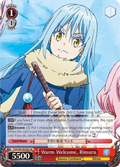 Warm Welcome Rimuru SR TSK/S82-E038S SR That Time I Got Reincarnated as a Slime Vol.2 Card