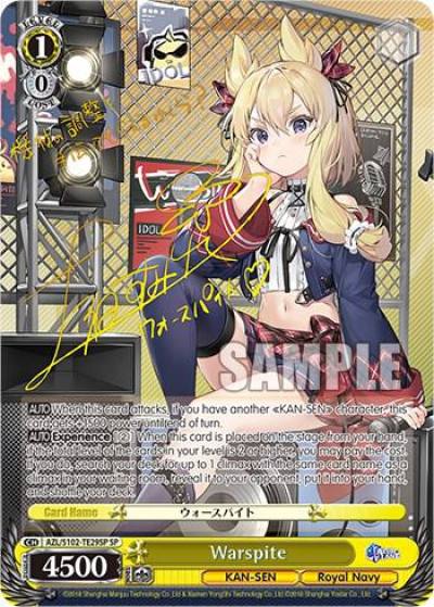 Warspite SP Gold Signature AZL/S102-TE29SP SP Azur Lane Card
