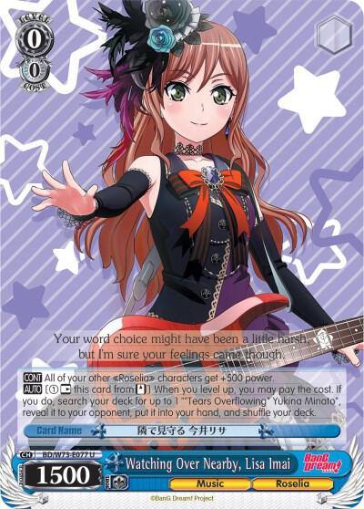 Watching Over Nearby Lisa Imai BD/W73-E077 U BanG Dream! Vol.2 Card