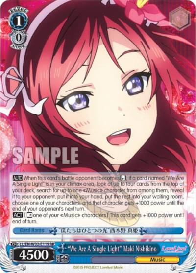 We Are A Single Light Maki Nishikino LL/EN-W02-E119 RR Love Live! DX Vol.2 Card