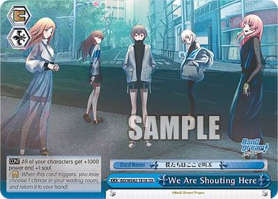 We Are Shouting Here BD/WE42-TE18 TD BanG Dream! Girls Band Party! Countdown Collection Premium Booster Card