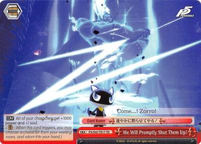 We Will Promptly Shut Them Up P5/S45-TE17 TD Persona 5 Card