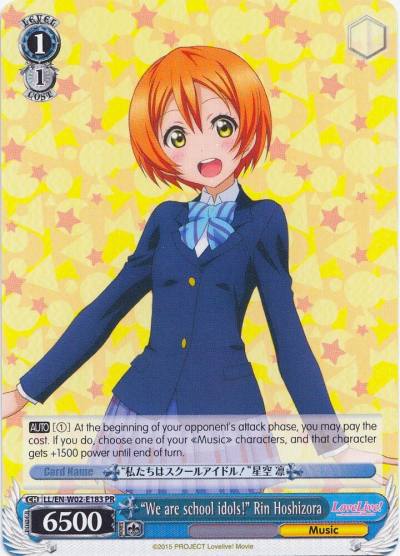 We are school idols Rin Hoshizora LL/EN-W02-E183 PR Love Live! DX Vol.2 Card