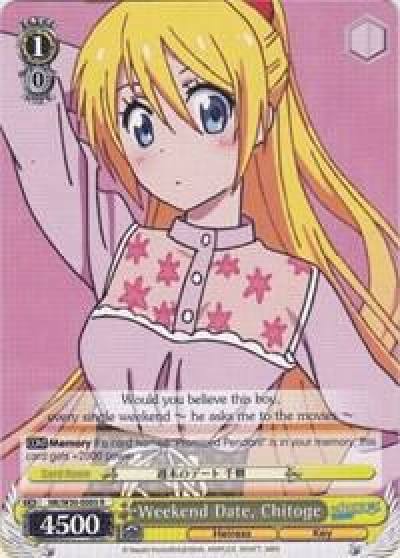 Weekend Date Chitoge NK/W30-E005 R NISEKOI -False Love- Card