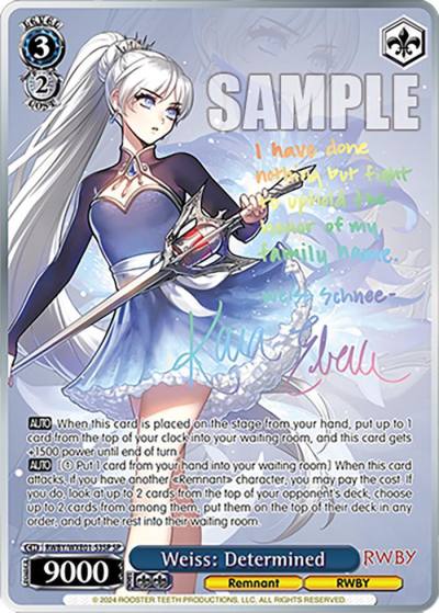 Weiss Determined SP RWBY/WXE01-53SP SP RWBY Premium Booster Card