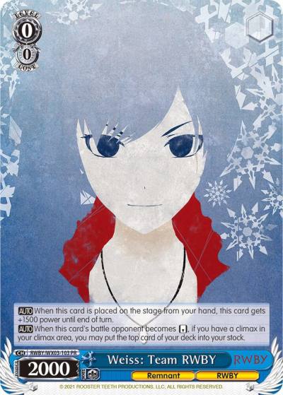 Weiss Team RWBY RWBY/WX03-103 PR RWBY Card