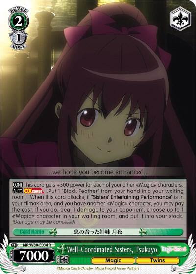 Well Coordinated Sisters Tsukuyo MR/W80-E034 R Magia Record: Puella Magi Madoka Magica [Side Story] (Anime) Card