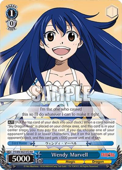 Wendy Marvell FT/EN-S02-072 R RE Fairy Tail Chronicle Set Card
