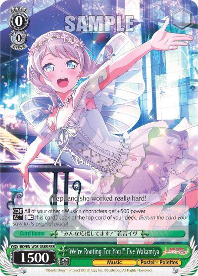 Were Rooting For You Eve Wakamiya RRR BD/EN-W03-038R RRR BanG Dream! Girls Band Party! MULTI LIVE Card