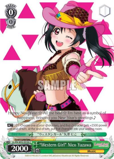 Western Girl Nico Yazawa LL/EN-W02-E036 C Love Live! DX Vol.2 Card