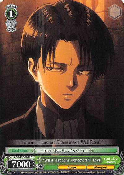 What Happens Henceforth Levi AOT/S50-E044 C Attack on Titan Vol. 2 Card