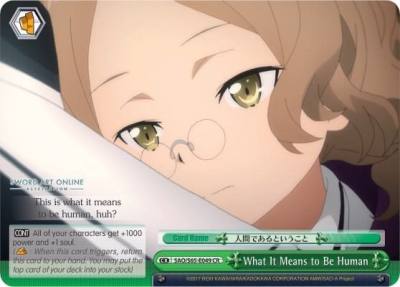 What It Means to Be Human SAO/S65-E049 CR Sword Art Online -Alicization- Card