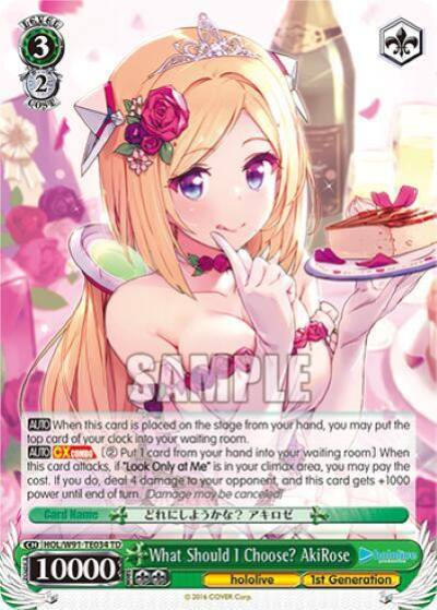 What Should I Choose AkiRose HOL/W91-TE034 TD hololive production Card
