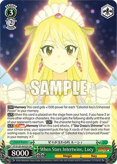 When Stars Intertwine, Lucy (SR) FT/S120-E032S SR FAIRY TAIL 100 YEARS QUEST Weiss Schwarz card