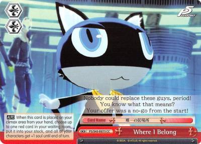 Where I Belong P5/S45-E075 CC Persona 5 Card