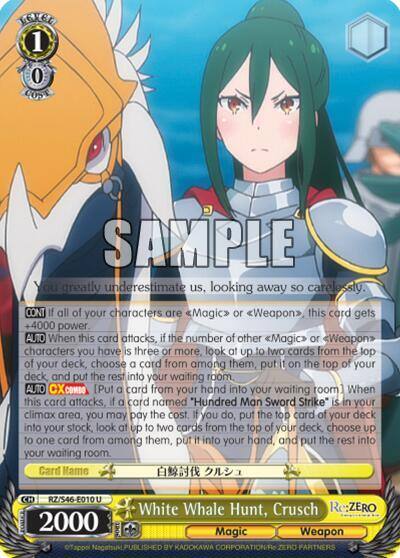 White Whale Hunt Crusch RZ/S46-E010 U Re:ZERO Card