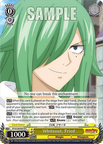 Whiteout, Fried FT/S120-E019 C FAIRY TAIL 100 YEARS QUEST Weiss Schwarz card