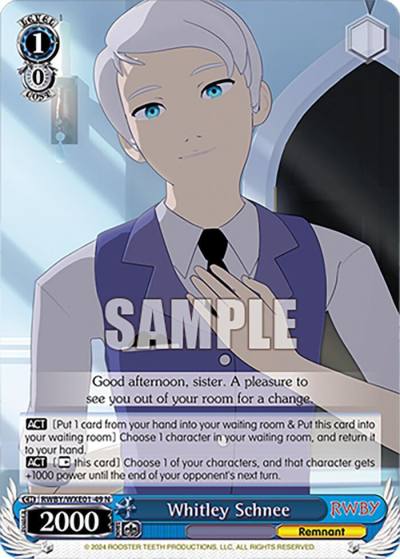 Whitley Schnee RWBY/WXE01-49 N RWBY Premium Booster Card