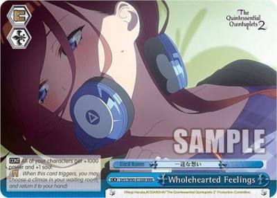 Wholehearted Feelings RRR 5HY/W90-E100R RRR The Quintessential Quintuplets 2 Card