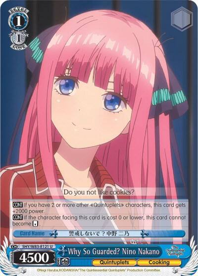 Why So Guarded Nino Nakano 5HY/W83-E121 U The Quintessential Quintuplets Card