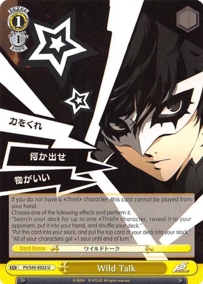 Wild Talk P5/S45-E022 U Persona 5 Card