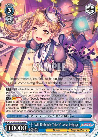 Will Definitely Take It Arisa Ichigaya BD/EN-W03-099 R BanG Dream! Girls Band Party! MULTI LIVE Card