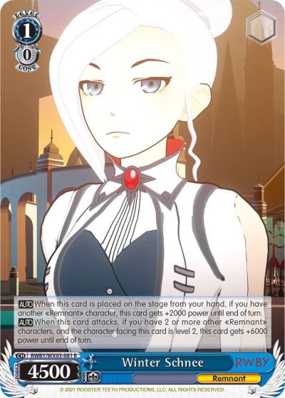 Winter Schnee RWBY/WX03-081 R RWBY Card