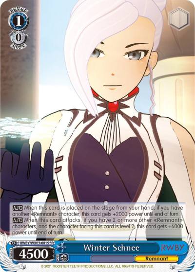 Winter Schnee SR RWBY/WX03-081S SR RWBY Card