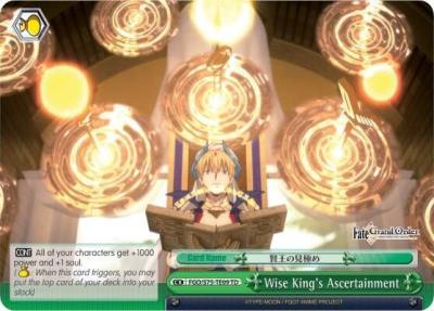 Wise Kings Ascertainment FGO/S75-TE09 TD Fate/Grand Order Absolute Demonic Front: Babylonia Card