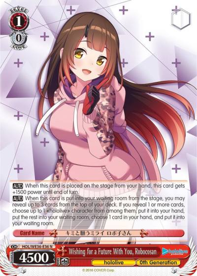 Wishing for a Future With You Robocosan HOL/WE36-E36 N hololive production Premium Booster Card