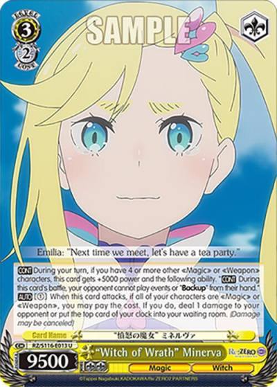 Witch of Wrath Minerva RZ/S116-E013 Re:ZERO -Starting Life in Another World- Vol.3 Card