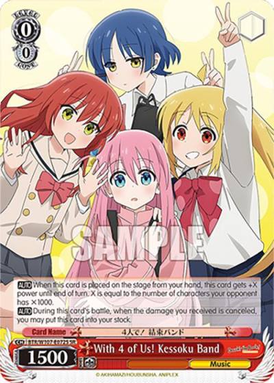 With 4 of Us Kessoku Band SR BTR/W107-E072S SR BOCCHI THE ROCK! Card