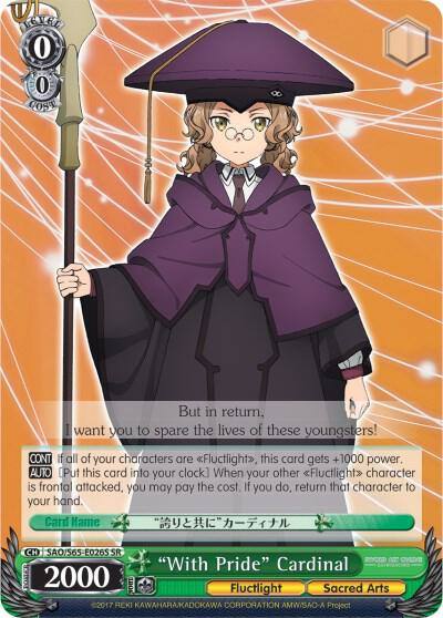 With Pride Cardinal SR SAO/S65-E026S SR Sword Art Online -Alicization- Card