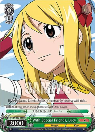With Special Friends Lucy FT/EN-S02-036 U RE Fairy Tail Chronicle Set Card