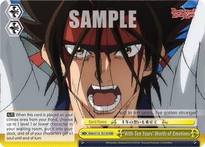 With Ten Years Worth of Emotions RRR RKN/S115-TE11R RRR Rurouni Kenshin Card
