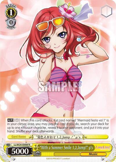 With a Summer Smile 12Jump us F LL/W24-E006f R Love Live! Card