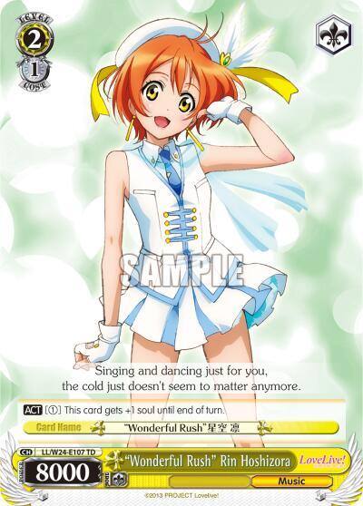 Wonderful Rush Rin Hoshizora LL/W24-E107 TD Love Live! Card
