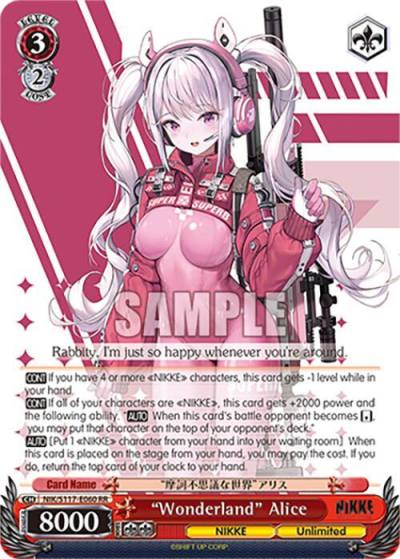 Wonderland Alice NIK/S117-E060 RR GODDESS OF VICTORY: NIKKE Card