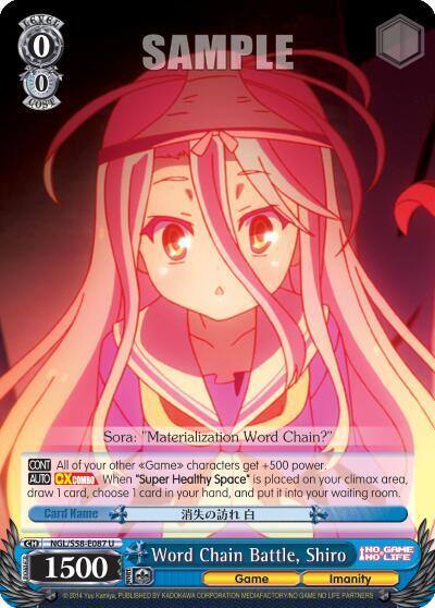 Word Chain Battle Shiro NGL/S58-E087 U No Game No Life Card