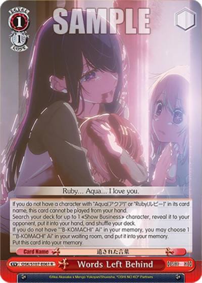 Words Left Behind OSK/S107-E061 R [OSHI NO KO] Card